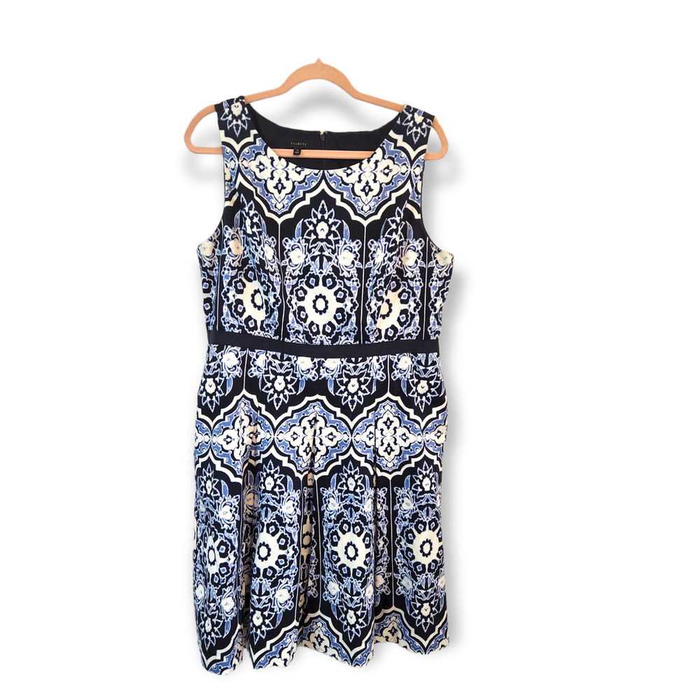 Talbots Black and White Mini Dress